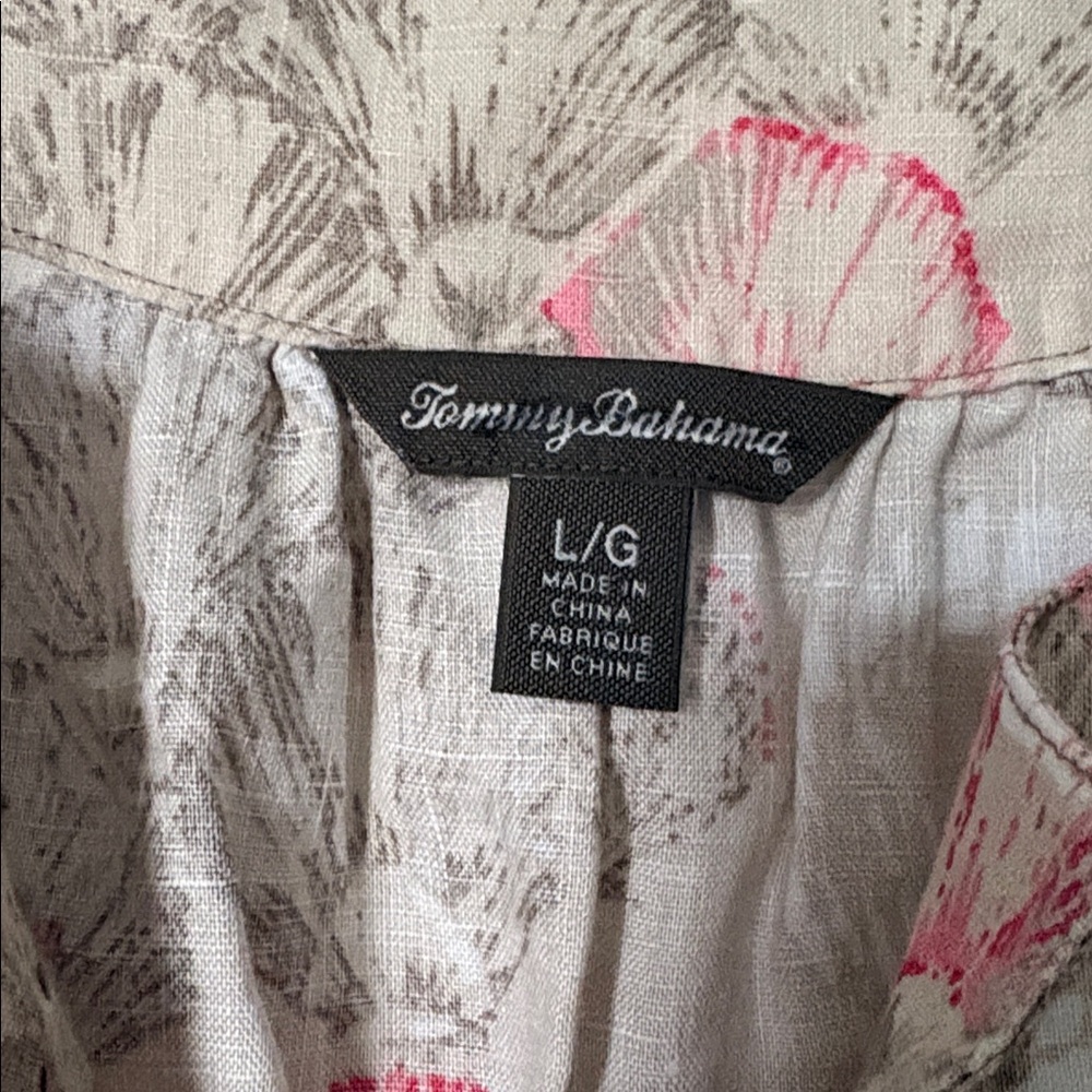 Tommy Bahama cream and floral linen dress - Picture 2 of 4
